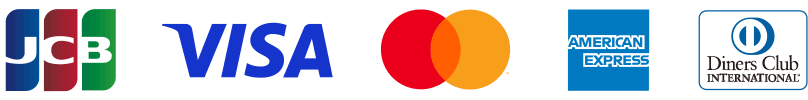 JSB・VISA・MasterCard・AMERICAN EXPRESS・Diners Club